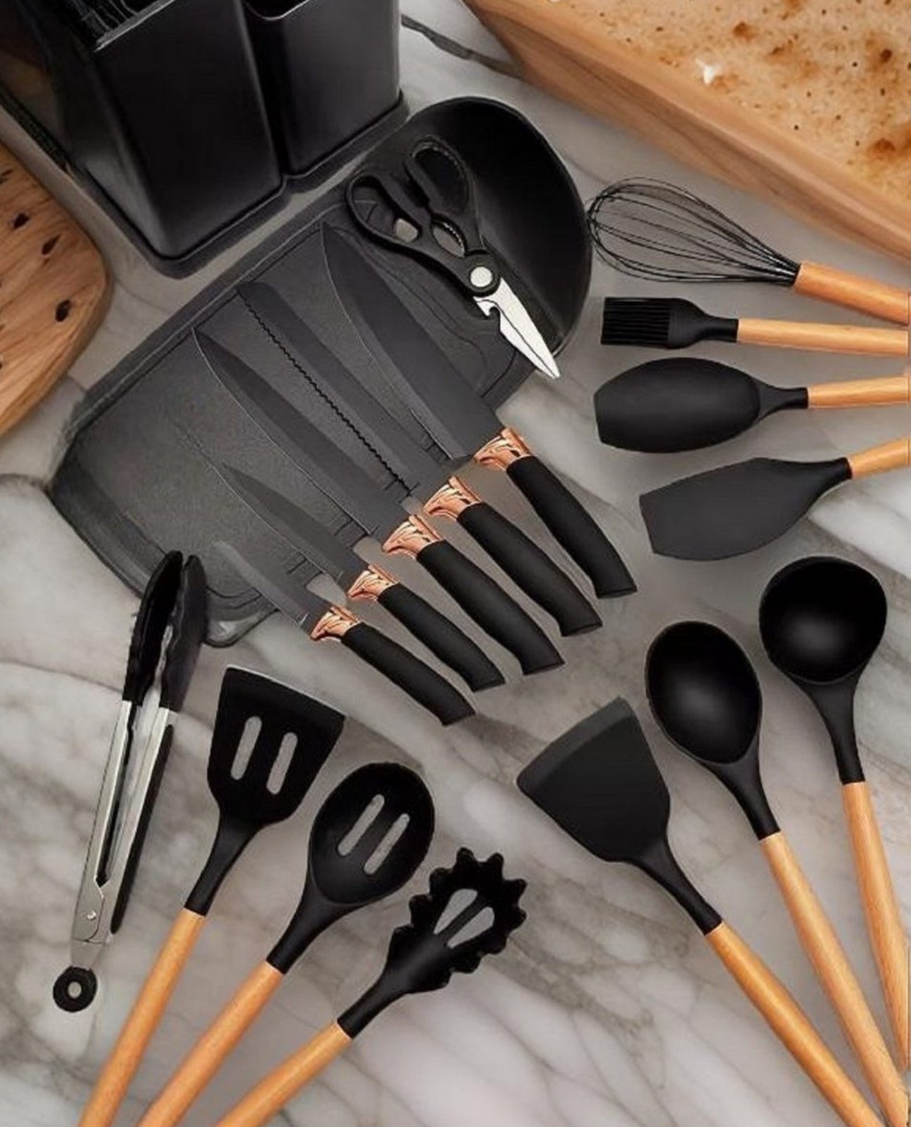 Set Complet de Ustensile de Bucătărie - 19 Piese