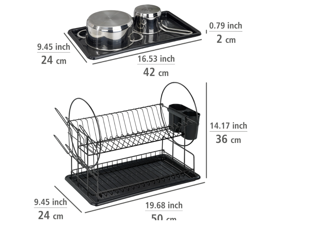 Suport pentru vase Premium Duo Negru Wenko
