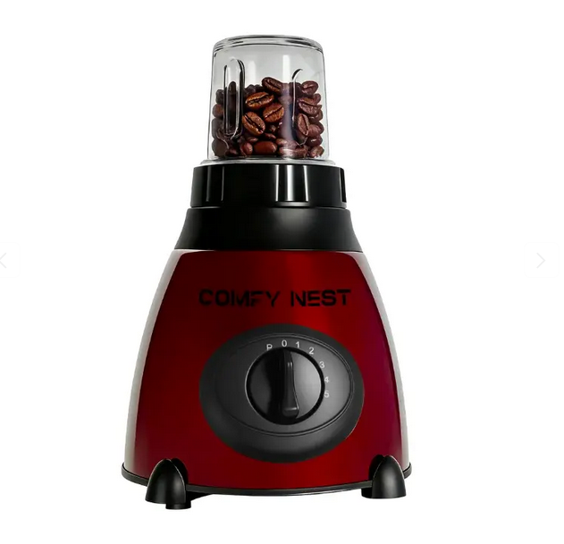 🔴 Blender + Râșniță 2 în 1 Comfy Nest CN-BLG15RED – 800W