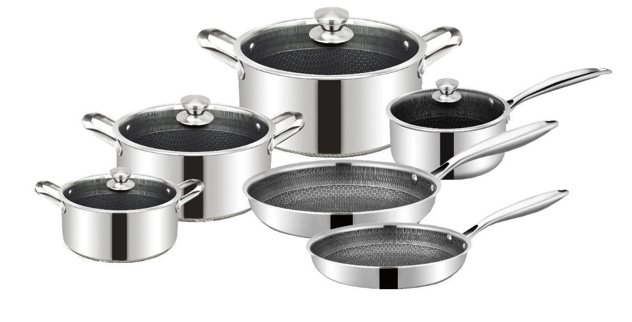 Set de Gătit PREMIUM din Oțel Inoxidabil 18/10 - 10 Piese** 🥘✨