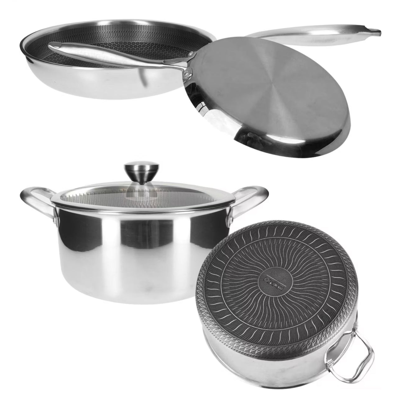 Set de Gătit PREMIUM din Oțel Inoxidabil 18/10 - 10 Piese** 🥘✨