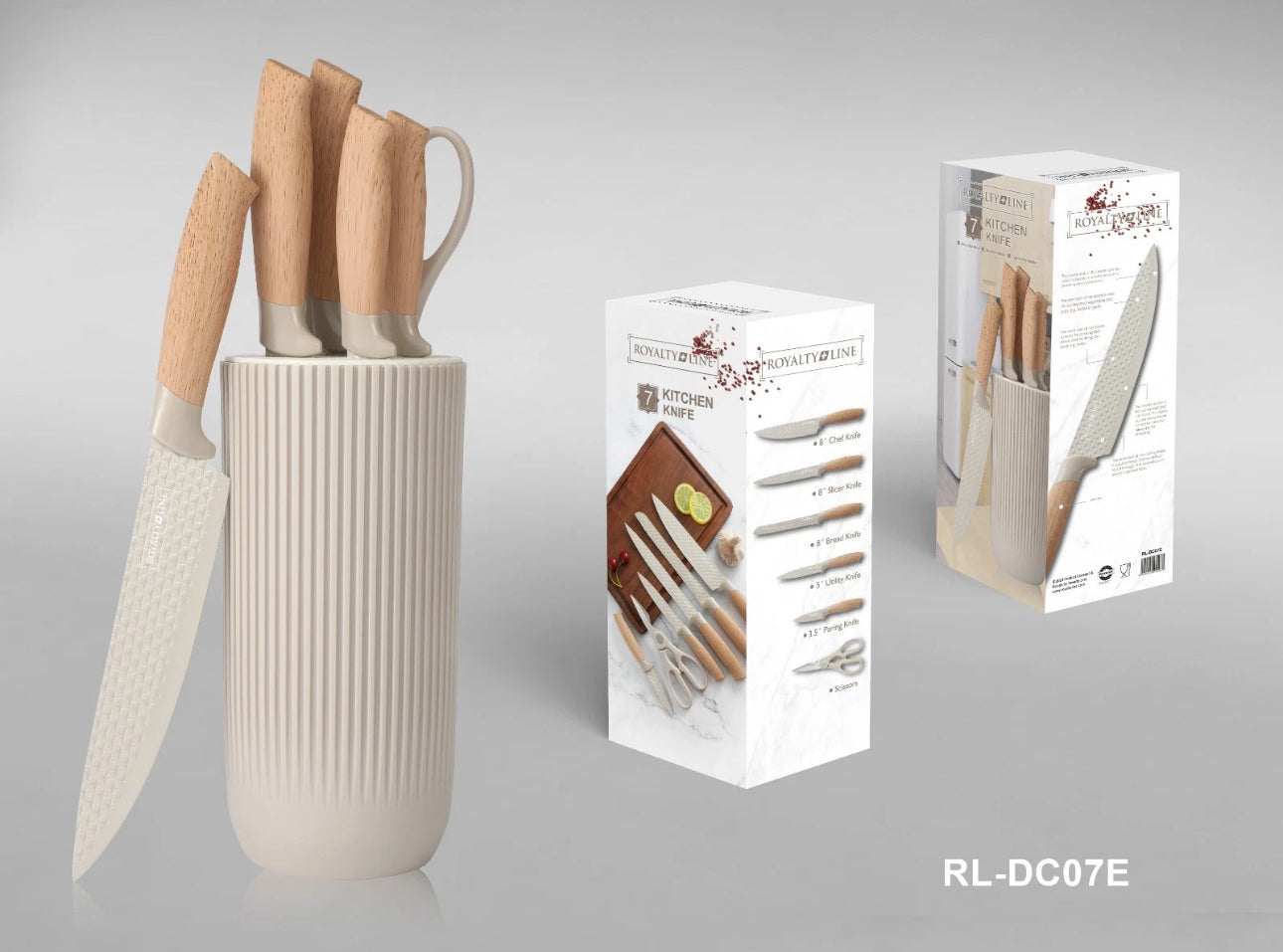 Set de Cuțite Premium 7 Piese din Oțel Inoxidabil - Precizie și Eleganță în Bucătărie 🍽️✨