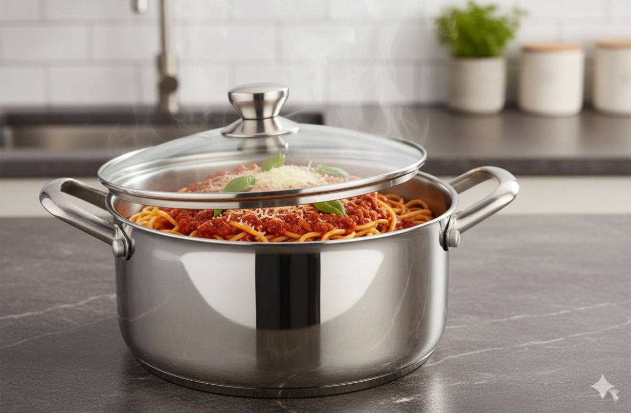 Set de Gătit PREMIUM din Oțel Inoxidabil 18/10 - 10 Piese** 🥘✨