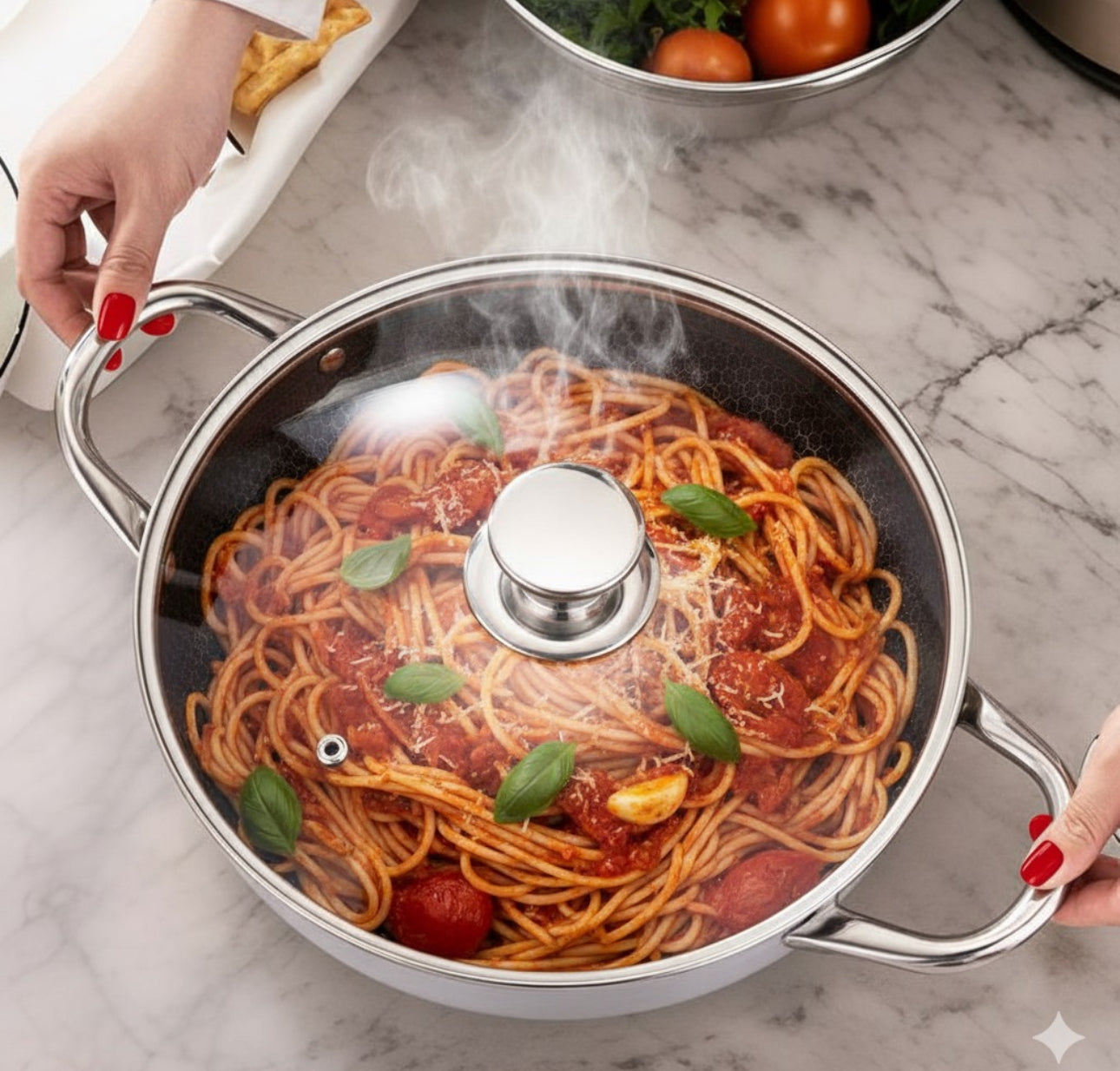 Set de Gătit PREMIUM din Oțel Inoxidabil 18/10 - 10 Piese** 🥘✨