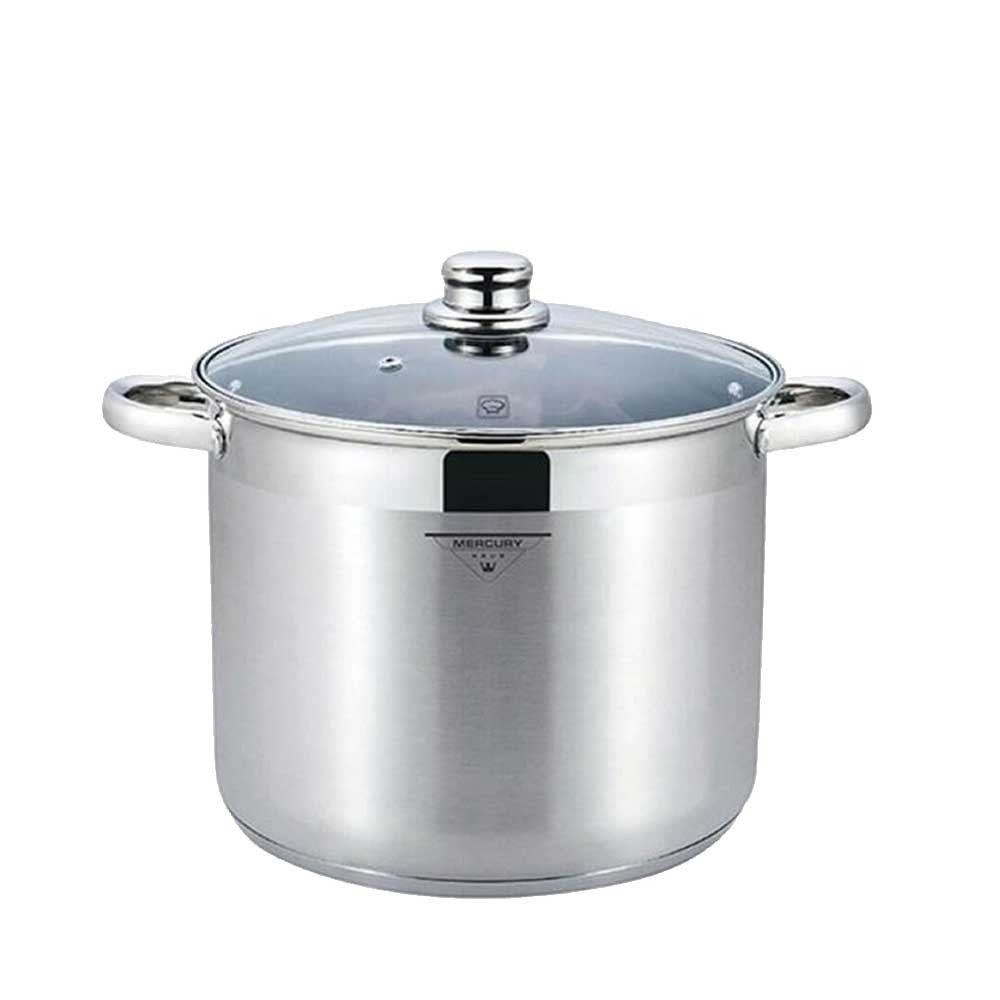 **Vas de inox cu fund dublu - 7,2L, compatibil cu toate tipurile de plite, inclusiv inducție**