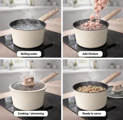 Set Vase de Gătit Just Perfecto – 6 Piese, Bej