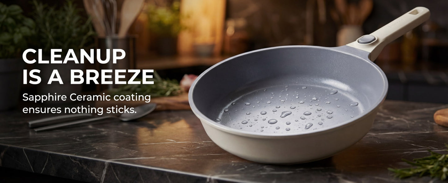 🍳 Set oale și tigăi 19 piese SwissHaus – Ceramică Sapphire, antiaderent, pentru toate tipurile de plite & cuptor