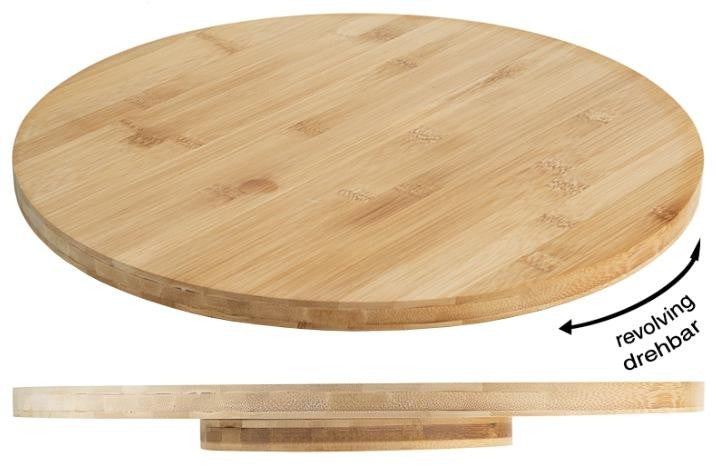 Platou rotativ din bambus – Ø 35 cm, înălțime 3 cm