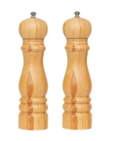 Set Râșnițe Condimente 2 piese din Bambus – Sare & Piper | Design Natural Elegant