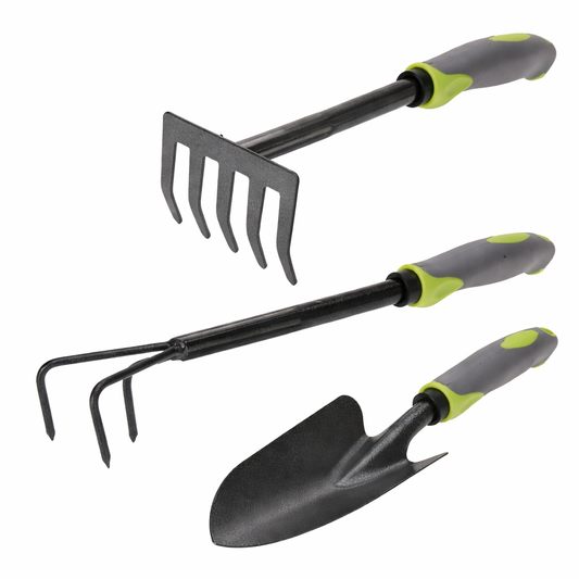 Set unelte de grădină din metal, 3 piese 🌿