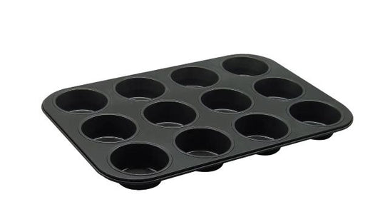 Tavă pentru 12 brioșe – antiaderentă, din oțel carbon, 35 x 26,5 cm