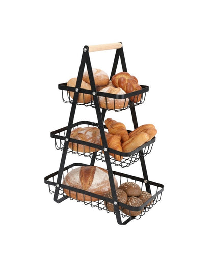 Suport Etajat pentru Fructe și Legume Cheffinger – 3 Niveluri, Metal