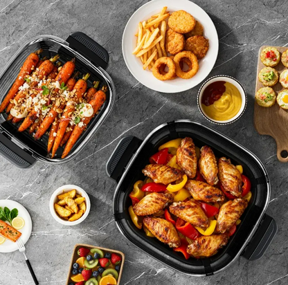 Friteuză cu aer cald din sticlă Just Perfecto – 4 L + 1,5 L, 1500 W