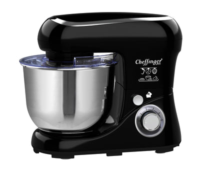 Robot de Bucătărie Cheffinger Home – 1600 W, Bol Inox 6,5 L, 6 Viteze, Negru
