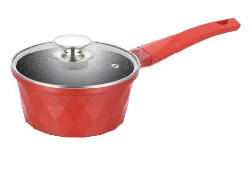 Set Diamant  Tigăi și Oale 12 Piese cu Capace din Sticlă – Aluminiu Turnat, Antiaderent, Potrivit pentru Inducție și Toate Tipurile de Plite