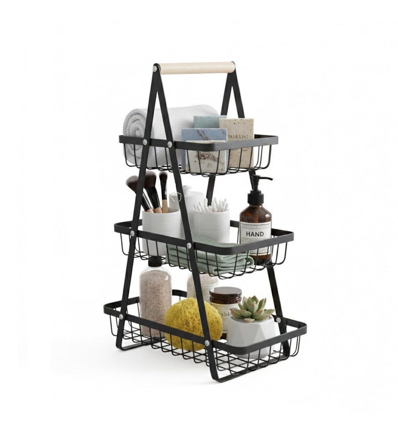 Suport Etajat pentru Fructe și Legume Cheffinger – 3 Niveluri, Metal