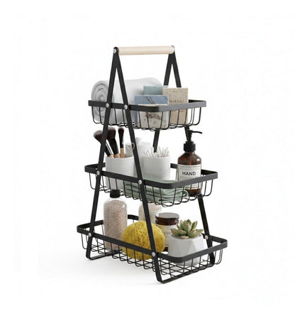 Suport Etajat pentru Fructe și Legume Cheffinger – 3 Niveluri, Metal