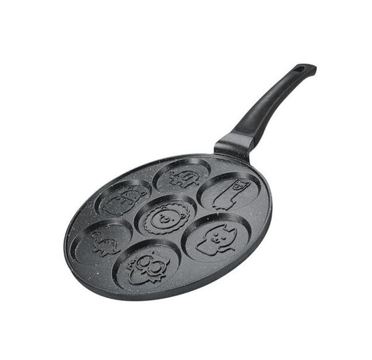 🥞 Tigaie Clătite 26 cm – Cu 7 Forme Drăguțe de Animale 🐰🐻🦊 | Compatibilă Inducție