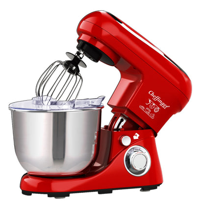 Robot de Bucătărie Cheffinger Home – 1600 W, Bol Inox 6,5 L, 6 Viteze, Roșu