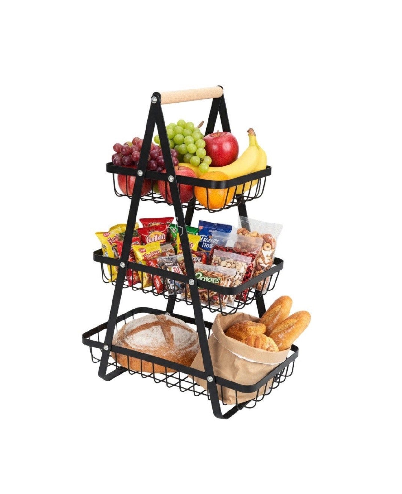 Suport Etajat pentru Fructe și Legume Cheffinger – 3 Niveluri, Metal