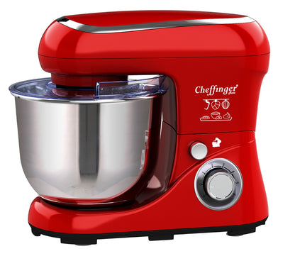 Robot de Bucătărie Cheffinger Home – 1600 W, Bol Inox 6,5 L, 6 Viteze, Roșu
