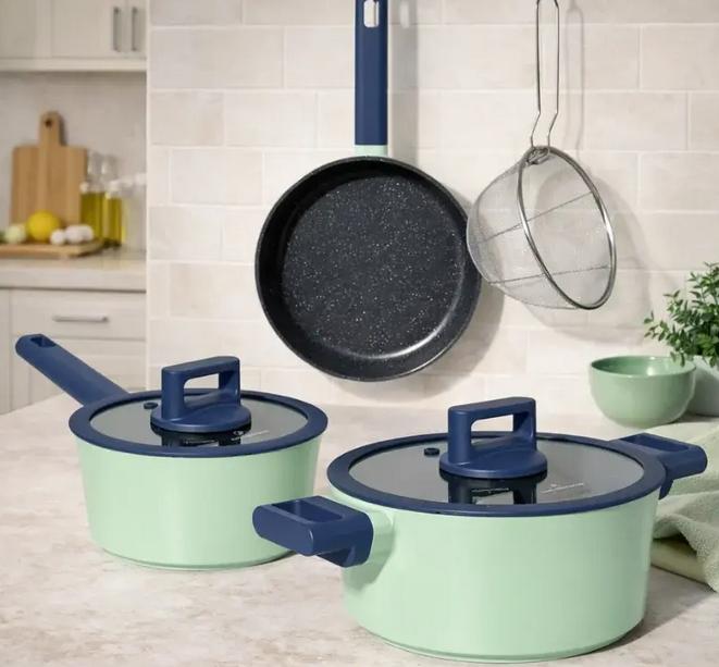 Set Vase de Gătit Just Perfecto – 6 Piese, Verde