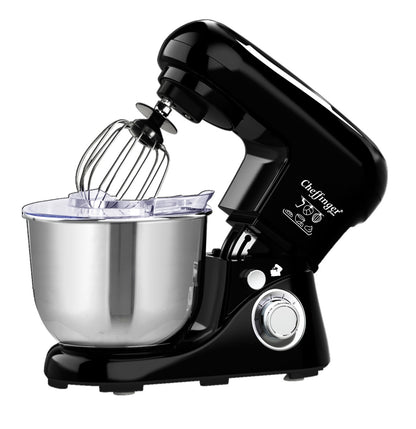 Robot de Bucătărie Cheffinger Home – 1600 W, Bol Inox 6,5 L, 6 Viteze, Negru