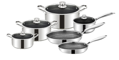 Set de Gătit PREMIUM din Oțel Inoxidabil 18/10 - 10 Piese** 🥘✨