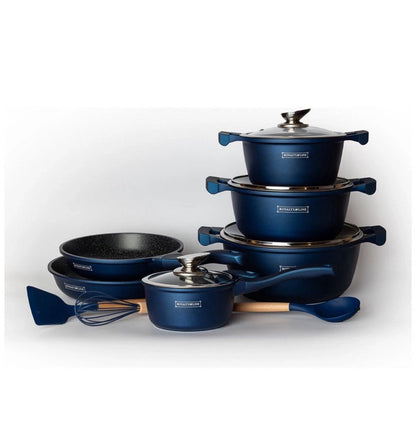 Set de vase 13 piese Albastru 🍳✨**