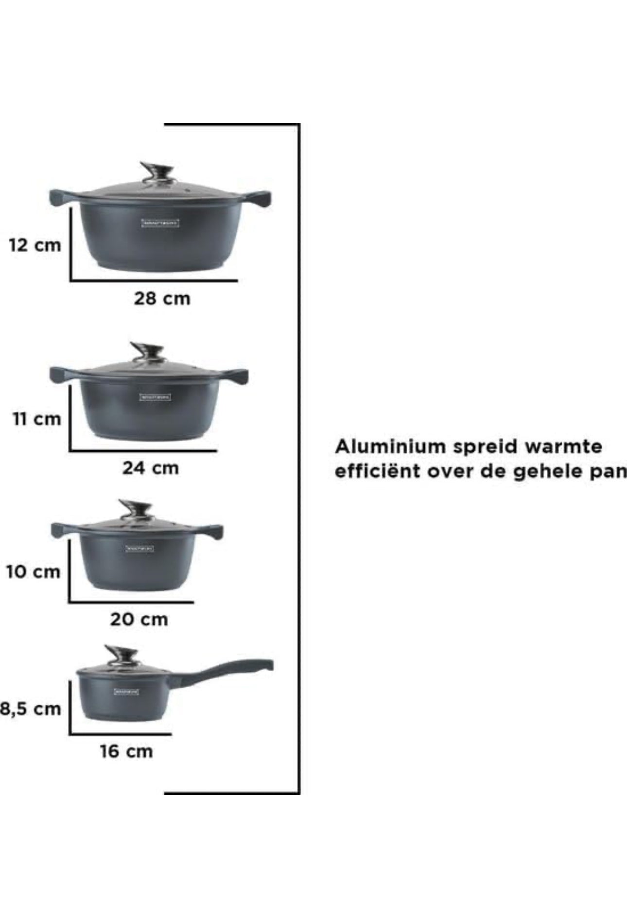 Set de vase 13 piese Silver 🍳✨