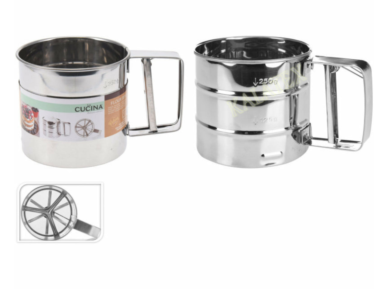 **Sita pentru făină Ø 10 cm, H: 9,5 cm, din metal 🥣✨**