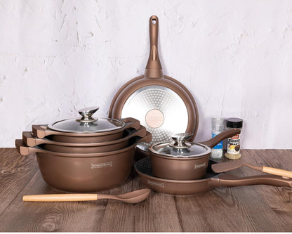 Set de vase 13 piese Cooper 🍳✨**