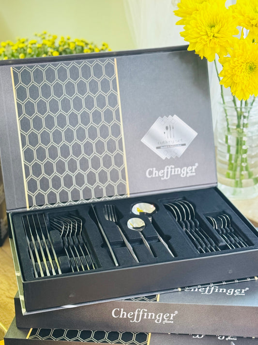 Set tacâmuri 24 piese – Argintiu | Oțel inoxidabil 18/10