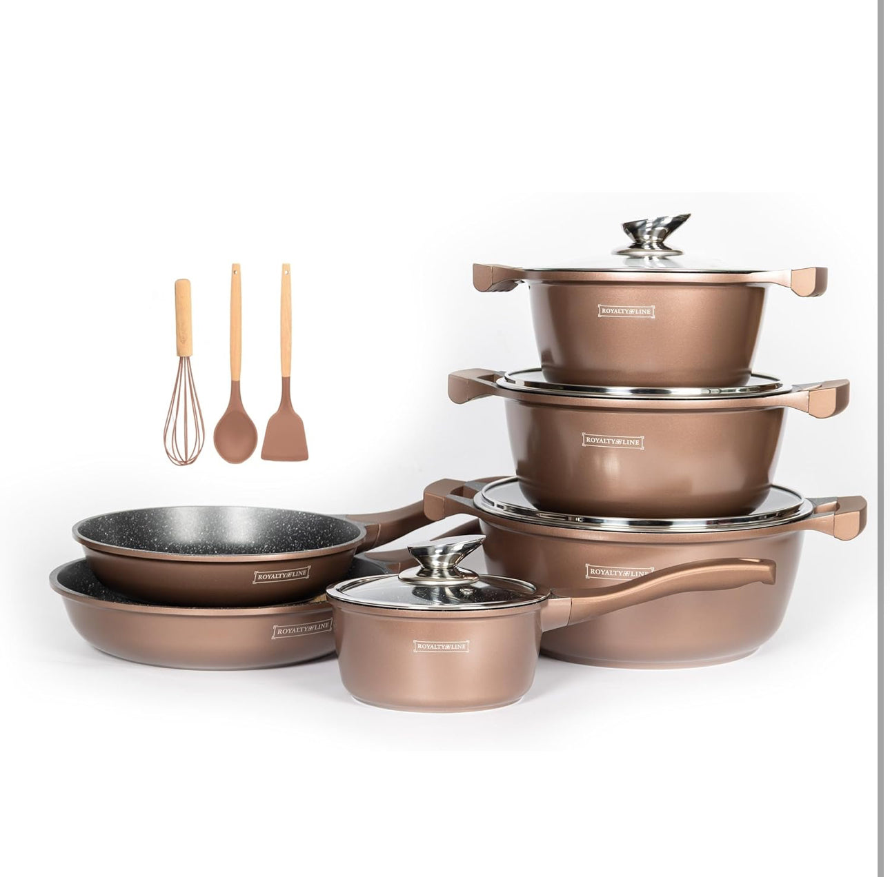 Set de vase 13 piese Cooper 🍳✨**