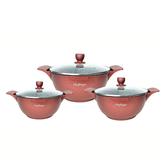 🌟 **Set de Oale 6-piese - 20, 24, 28 cm** 🌟Inducție/Gaz/Plite electrice/ Foc deschis