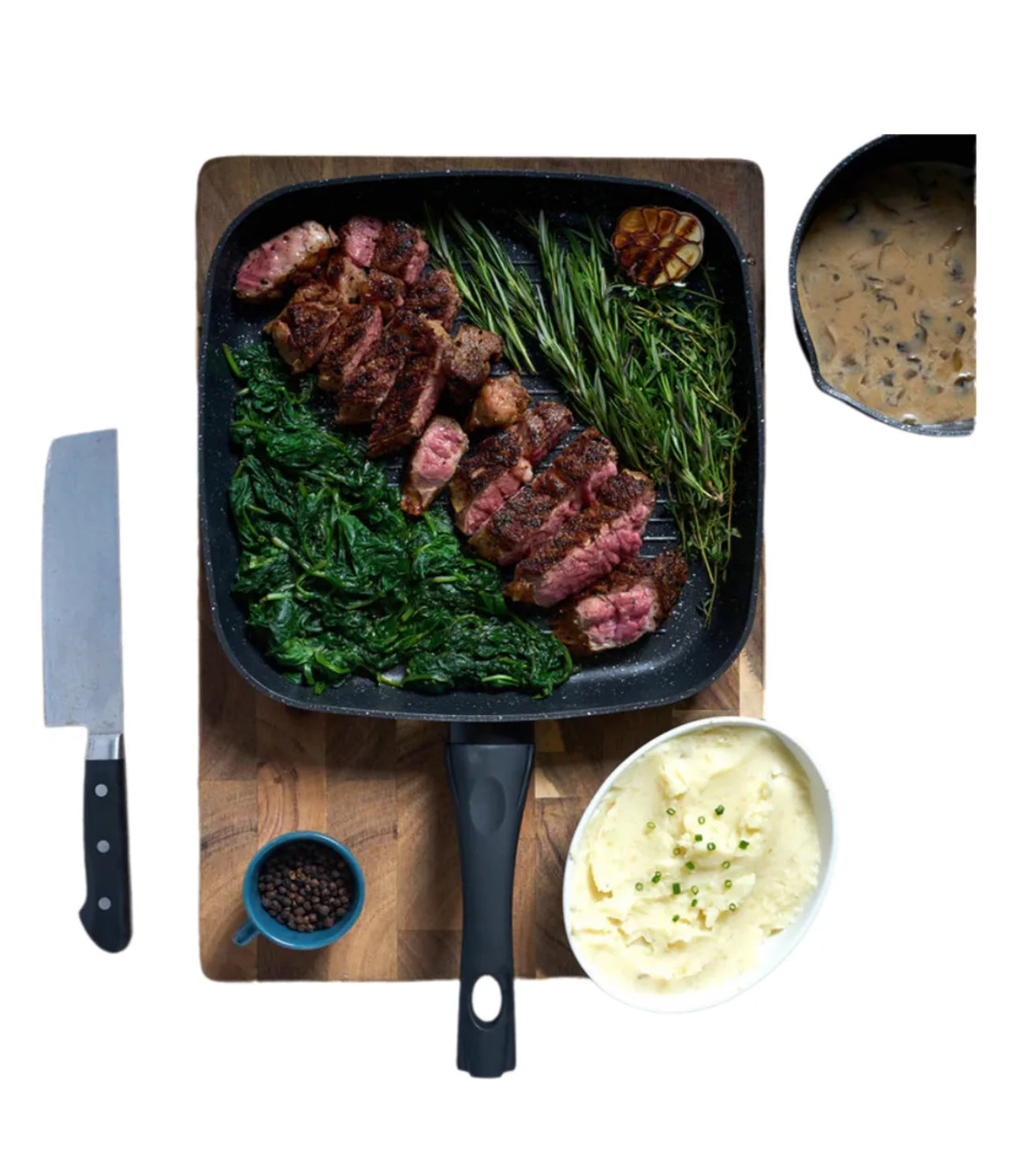 Tigaie pentru Inducție  – Ø 28 cm cu Acoperire Marmorată