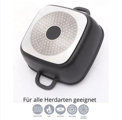 **Set de Oale Brattopf Quadratic 6 piese 🍳✨** Inductie/Gaz/Foc deschis