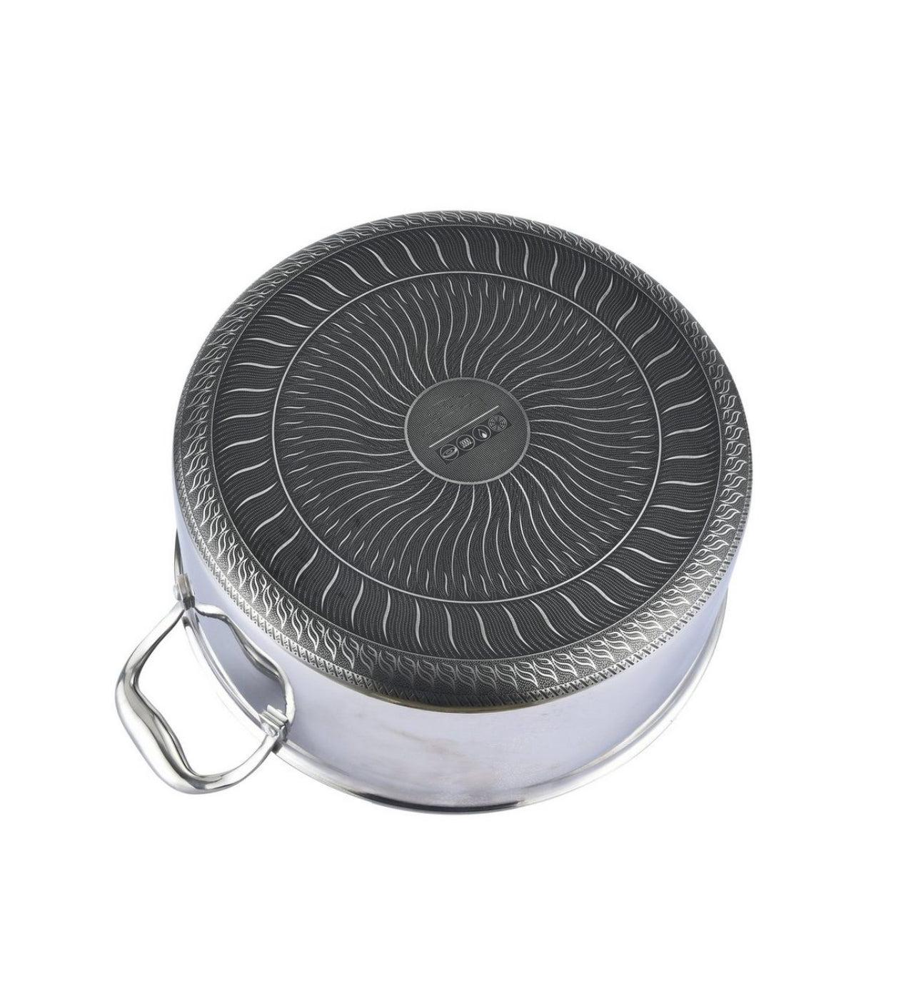 Oală Cheffinger 28 cm – Inox 18/10 | 7 Litri | Coating 3D tip Fagure | Anti-zgârieturi | Inducție
