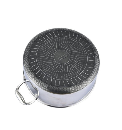 Oală Cheffinger 28 cm – Inox 18/10 | 7 Litri | Coating 3D tip Fagure | Anti-zgârieturi | Inducție