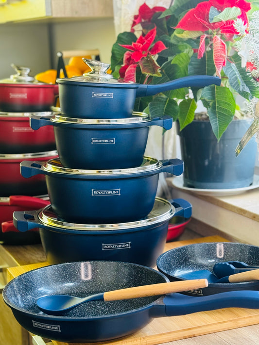 Set de vase 13 piese Albastru 🍳✨**