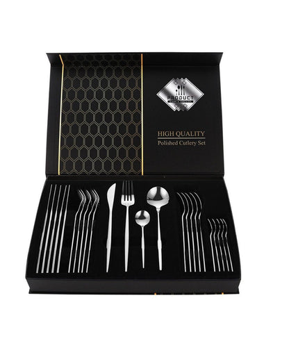 Set tacâmuri 24 piese – Argintiu | Oțel inoxidabil 18/10