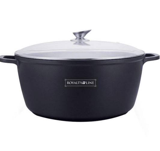 Vas Royalty Line - Aluminiu turnat, Capac din sticlă, 25,3 L/ Inducție /Electric/Foc deschis/Gaz