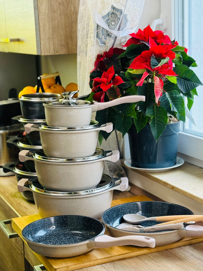 🍳 ** Set de vase 13 piese Bej 🍳✨**