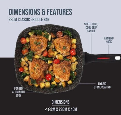 Tigaie pentru Inducție  – Ø 28 cm cu Acoperire Marmorată