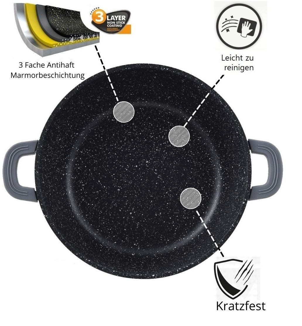 🌟 **Cheffinger : Set de Oale Diamant 6-piese** 🌟 Inducție/Electric/Gaz/Foc deschis