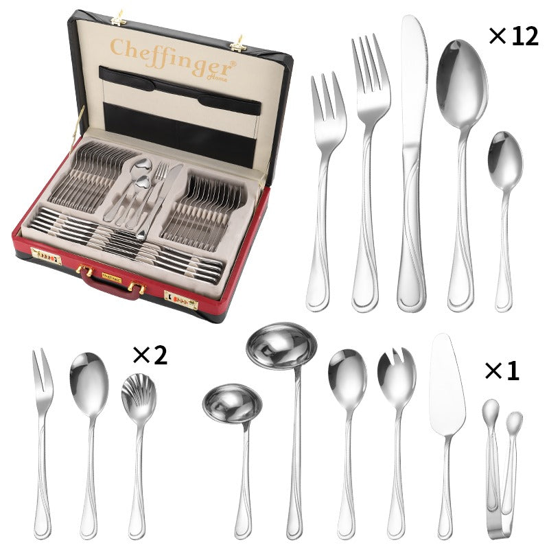 **Set cu Tacâmuri pentru 12 Persoane  - 72 Piese din Oțel Inoxidabil 18/10**