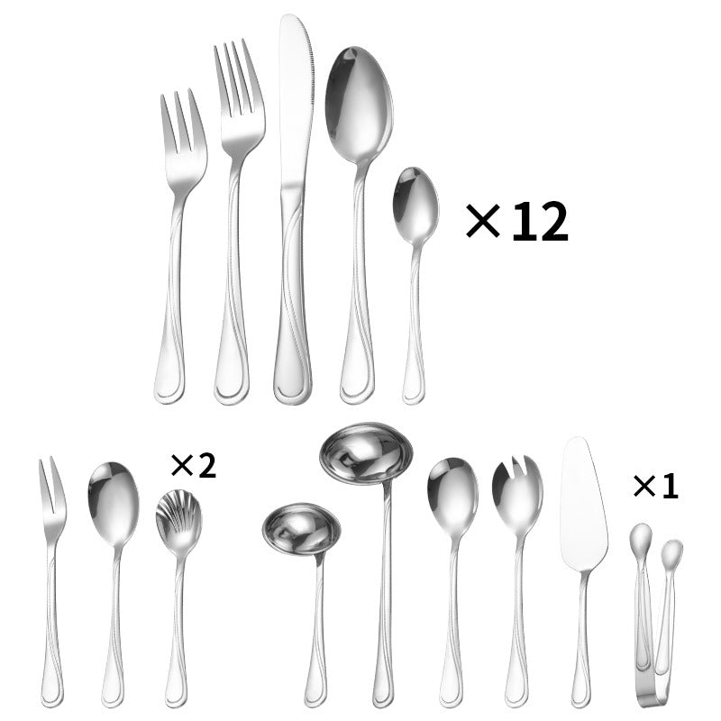 **Set cu Tacâmuri pentru 12 Persoane  - 72 Piese din Oțel Inoxidabil 18/10**