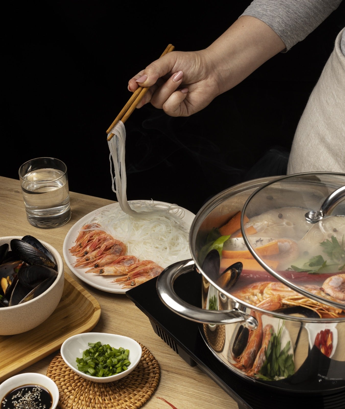 Set de Oale din Oțel Inoxidabil 6 Piese pentru Inducție** 10 L / 12 L / 15 L