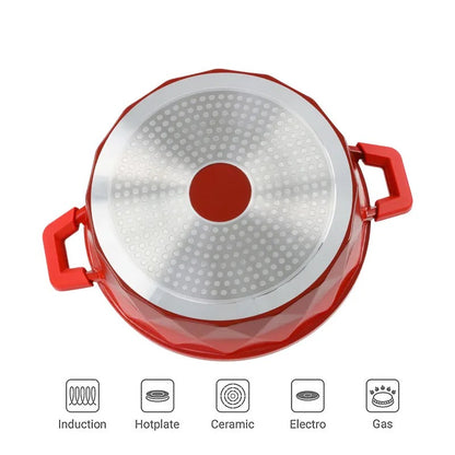 **Set Diamant 6 Piese Roșu - 🍳✨**