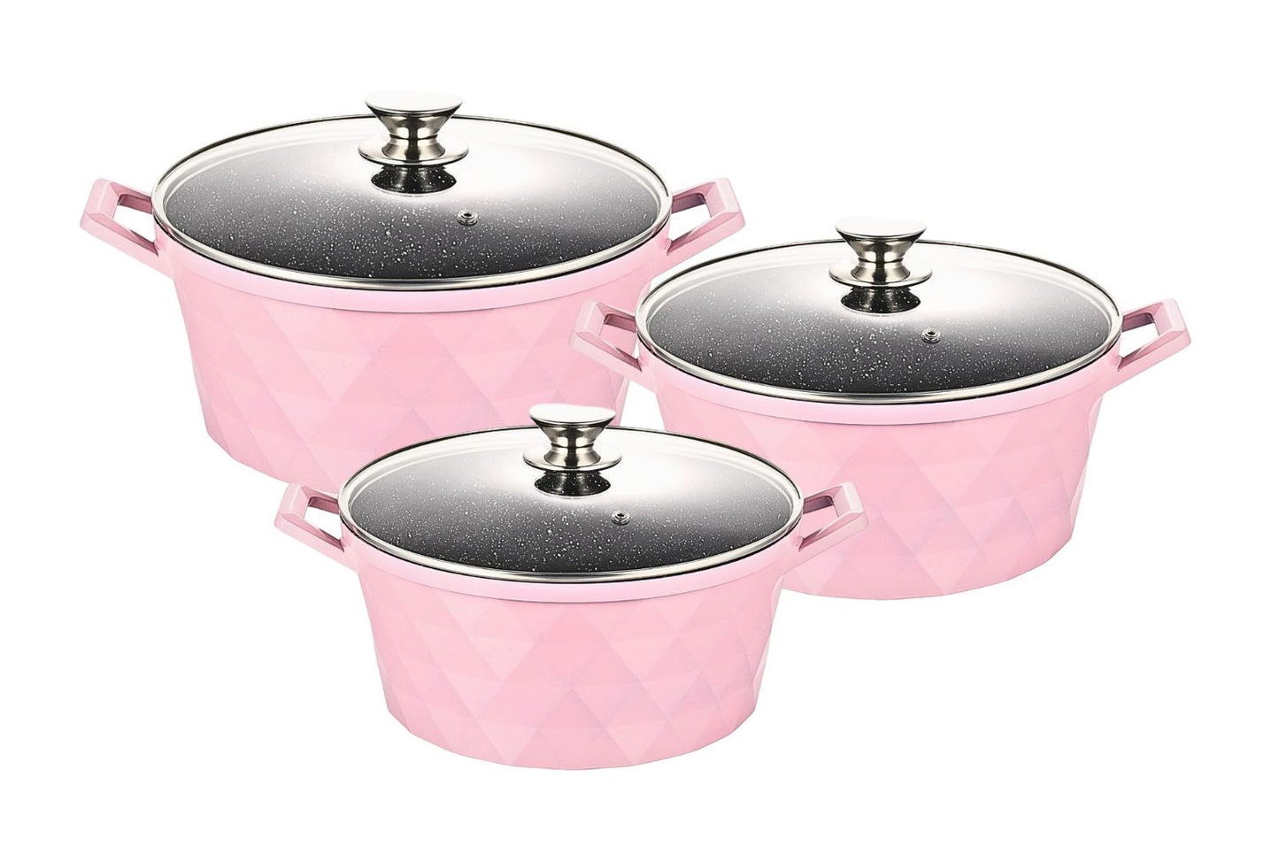 Set de vase Diamant 6-piese – Roz